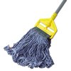 Rubbermaid Commercial 5 in Looped-End Wet Mop, Blue, Cotton/Synthetic, PK6, FGC15206BL00 FGC15206BL00
